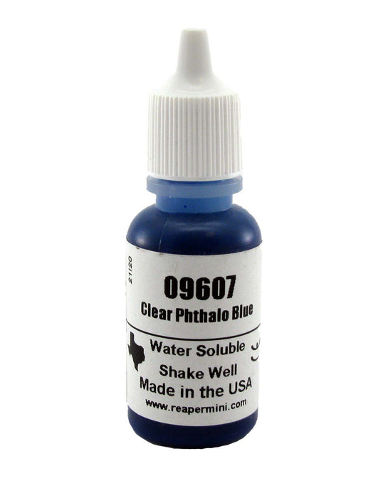 Master Series Paint 1/2 Ounce Paint Bottle - #09607 Clear Phthalo Blue