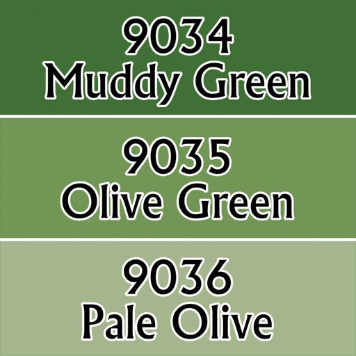 Reaper Miniatures Olive Greens #09712 Master Series Triads 3 Pack .5oz Paint