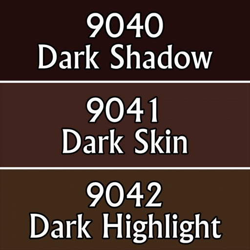 Reaper Miniatures Dark Skin Tones #09714 Master Series Triads 3 Pack .5oz Paint