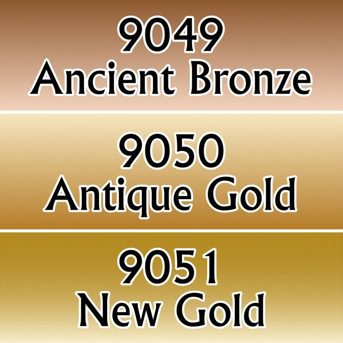 Reaper Miniatures Gold-Toned Metal #09717 Master Series Triads 3 Pack .5oz Paint