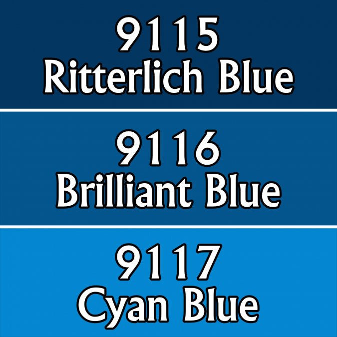 Reaper Miniatures Vivid Blues #09739 Master Series Triads 3 Pack .5oz Paint
