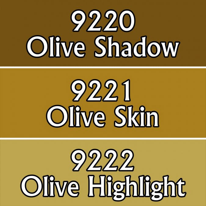 Reaper Miniatures Olive Skintones #09774 Master Series Triads 3 Pack .5oz Paint
