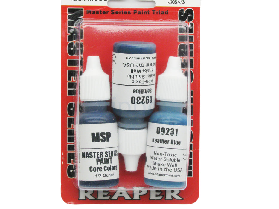 Reaper Miniatures Weathered Blues #09777 Master Series Triads 3 Pack .5oz Paint