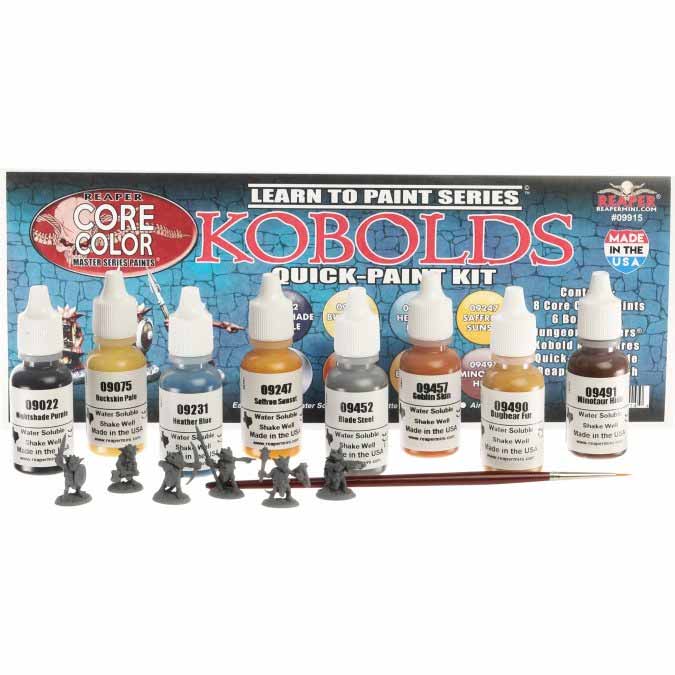 Reaper Miniatures Learn to Paint Kobolds #09915 Quick-Paint Kit