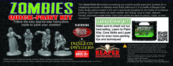 Learn to Paint Zombies #09916 Quick-Paint Kit