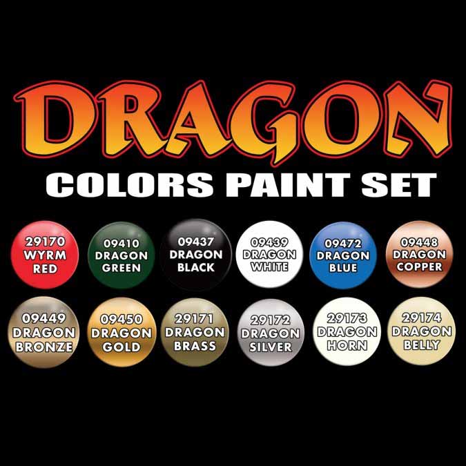 Dragon Colors Paint Set #09917 (12 Bottles)