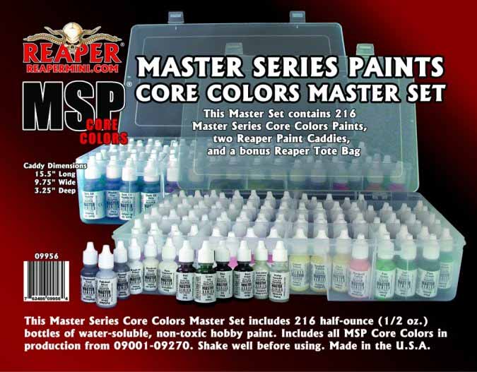 Reaper Miniatures #09956 Master Series Paint Core Colors Master Set, 216 Colors (09001-09321)