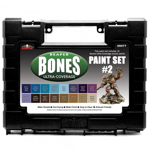 Reaper Miniatures MSP Bones Ultra-Coverage Paint Set #2 - 16 Bottles