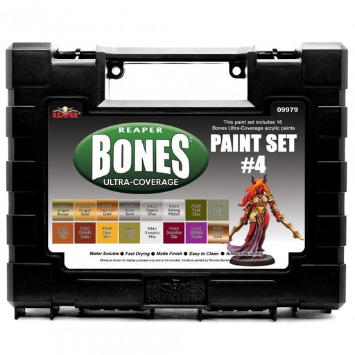 Reaper Miniatures MSP Bones Ultra-Coverage Paint Set #4 - 16 Bottles