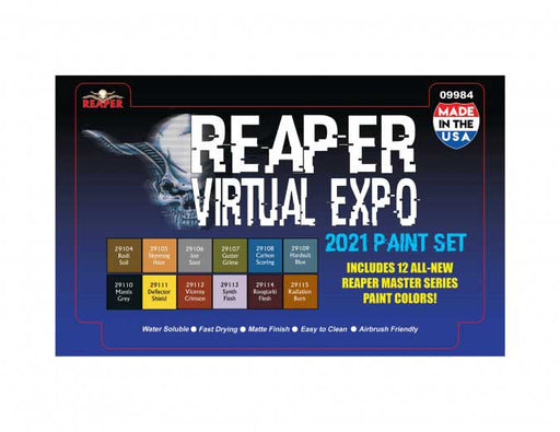 Reaper Miniatures Reaper Virtual Expo 2021 MSP Colors Paint Set (12 Paints)