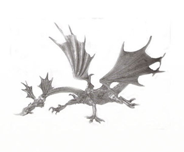 Black Dragon of Fire and Darkness 10-460 Classic Ral Partha Fantasy Metal Figure