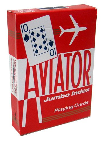 Aviator Jumbo Index Playing Cards - 1 Sealed Red Deck