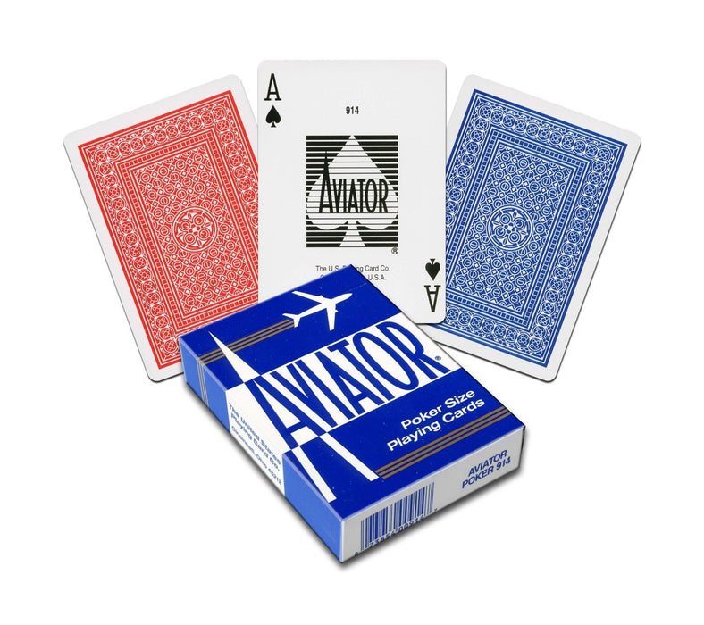 Aviator Standard Index Playing Cards - 1 Sealed Red Deck and 1 Sealed Blue Deck