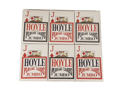 Hoyle Jumbo Index Playing Cards - 6 Sealed Decks (3 Red and 3 Blue)