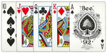 Bee No.92 Standard Index Poker Playing Cards - 3 Red and 3 Blue Decks