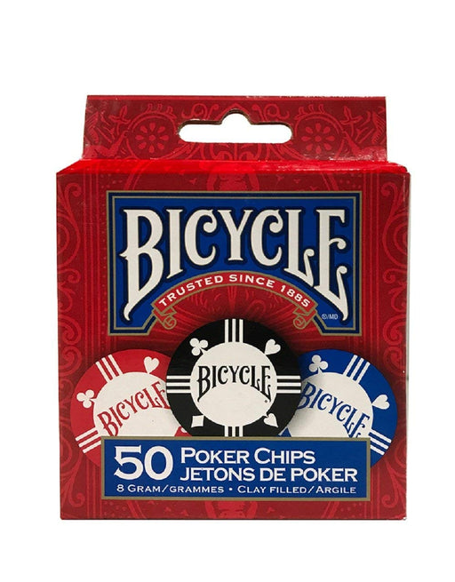 Bicycle 8 Gram 50 Count 2-Color Clay Poker Chips