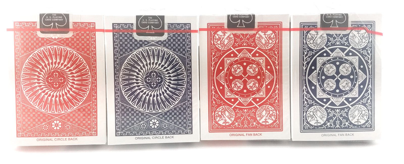 Tally-Ho, Fan Circle Back Style, Playing Cards - 1 Red and 1 Blue Deck