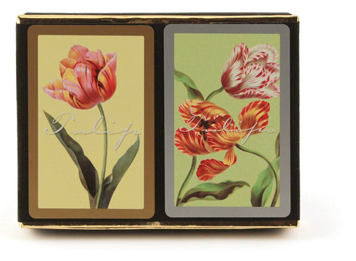 Congress Tulips Jumbo Index Bridge Playing Cards - 2 Deck Set
