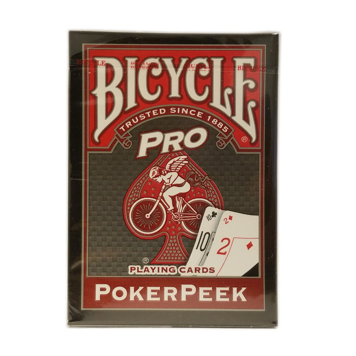 Bicycle Pro Poker Peek Playing Cards Deck - Red