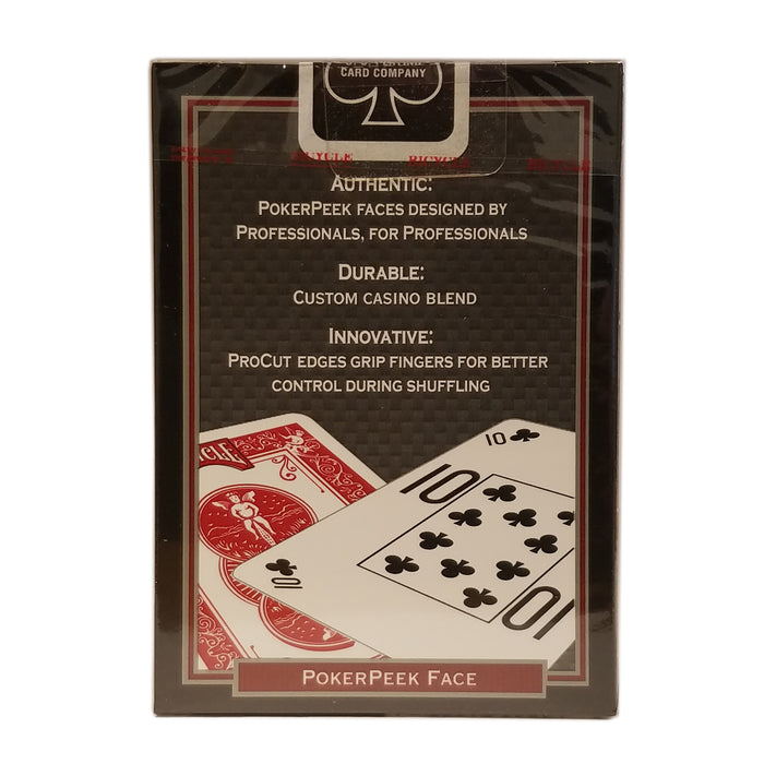 Bicycle Pro Poker Peek Playing Cards Deck - Choose Your Color
