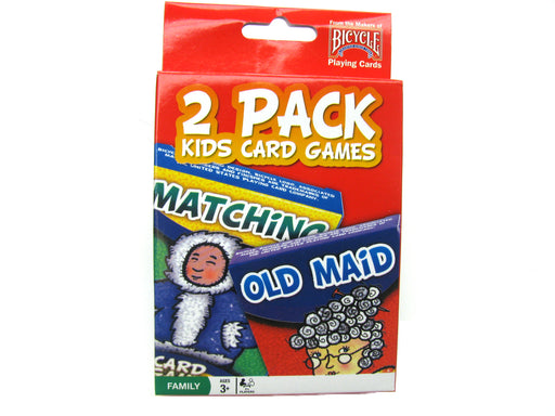Bicycle Kids Games 2 Pack Playing Cards - Red Pack with Matching and Old Maid