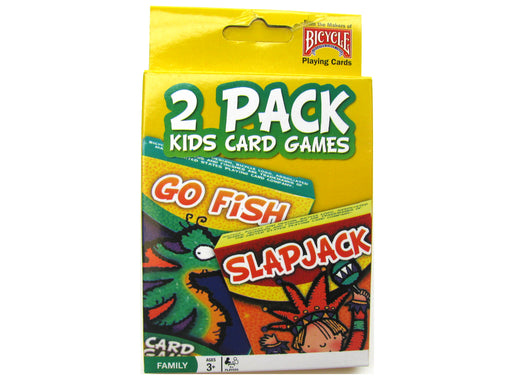 Bicycle Kids Games 2 Pack Playing Cards - Yellow Pack with Go Fish and Slapjack