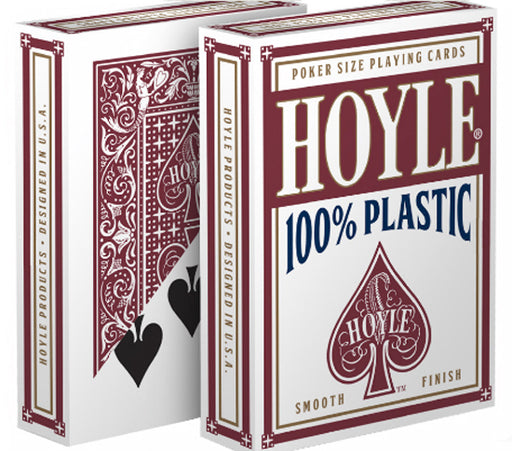 Hoyle 100% Plastic Playing Cards, Standard Index - 1 Red Deck