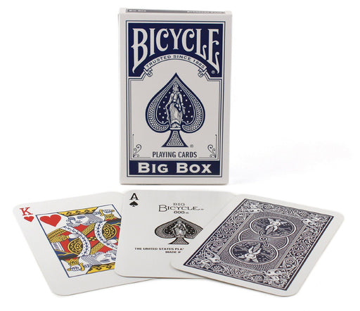 Bicycle Big Box Blue Playing Cards - 4.5" Wide x 7" Tall Jumbo Deck