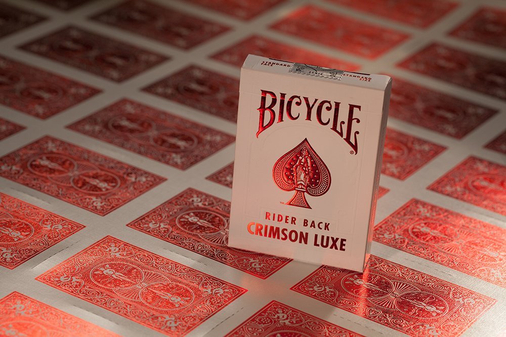 Bicycle MetalLuxe Crimson Red Luxe Standard Index Metal Stamped Playing Cards