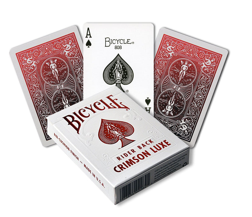 Bicycle MetalLuxe Crimson Red Luxe Standard Index Metal Stamped Playing Cards