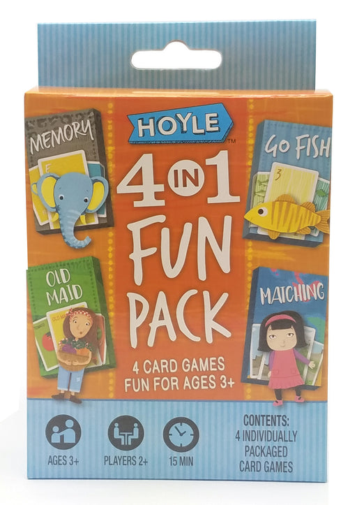 Hoyle 4-in-1 Fun Pack Classic Card Games - Memory, Old Maid, Go Fish, Matching