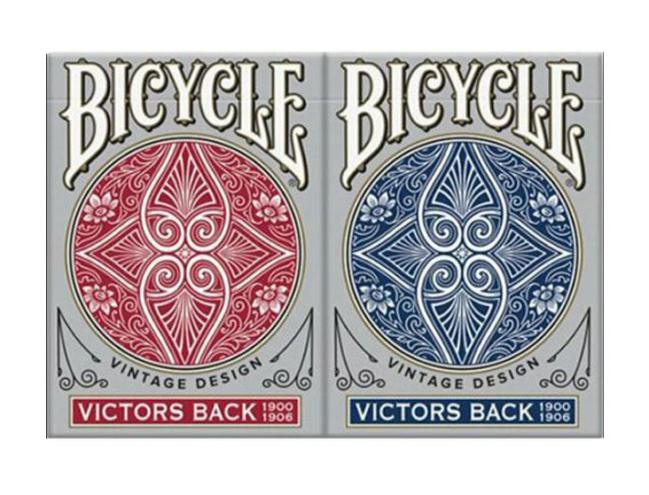 Bicycle Vintage Design Victors Back - Red and Blue Sealed Dual Pack