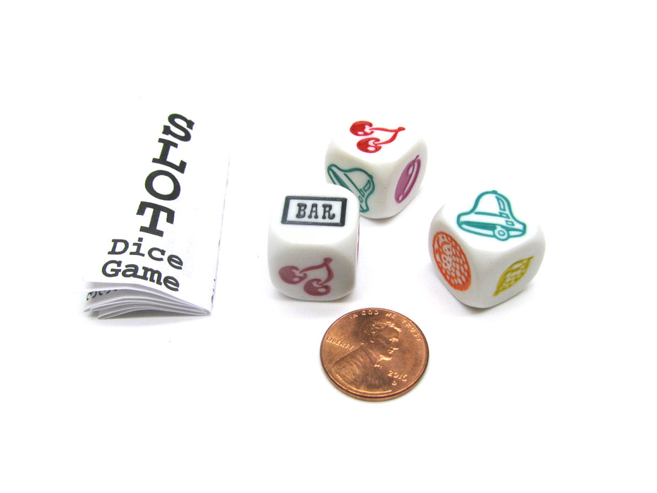 Slot Dice Game with 3 Dice and Game Instructions