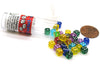 30 Six Sided D6 5mm .197 Inch Transparent Die Tiny Mini MultiColored Clear Dice