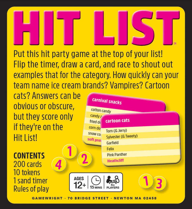 Hit List Party Game: 1 Clue, 6 Answers, 30 Seconds