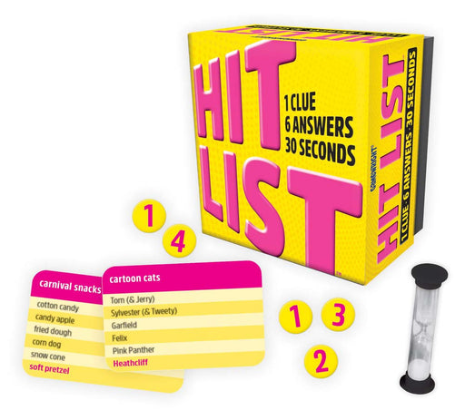 Hit List Party Game: 1 Clue, 6 Answers, 30 Seconds