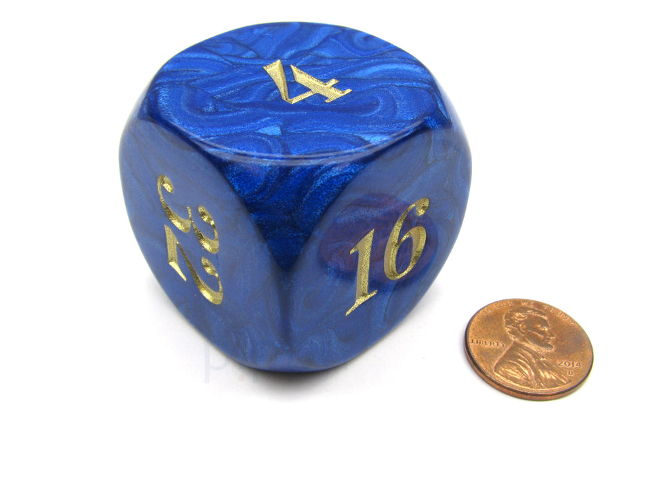 Jumbo Backgammon 36mm Doubling Cube Dice - Blue