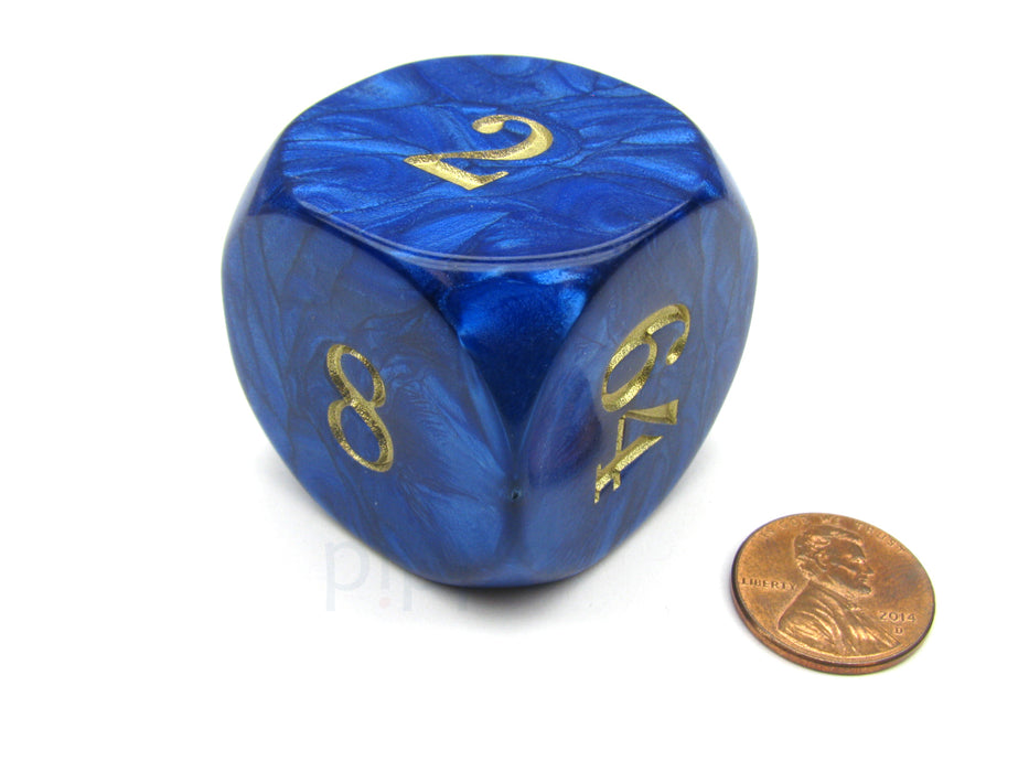 Jumbo Backgammon 36mm Doubling Cube Dice - Blue