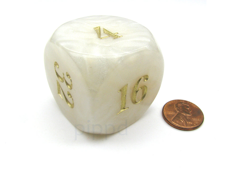Jumbo Backgammon 36mm Doubling Cube Dice - White