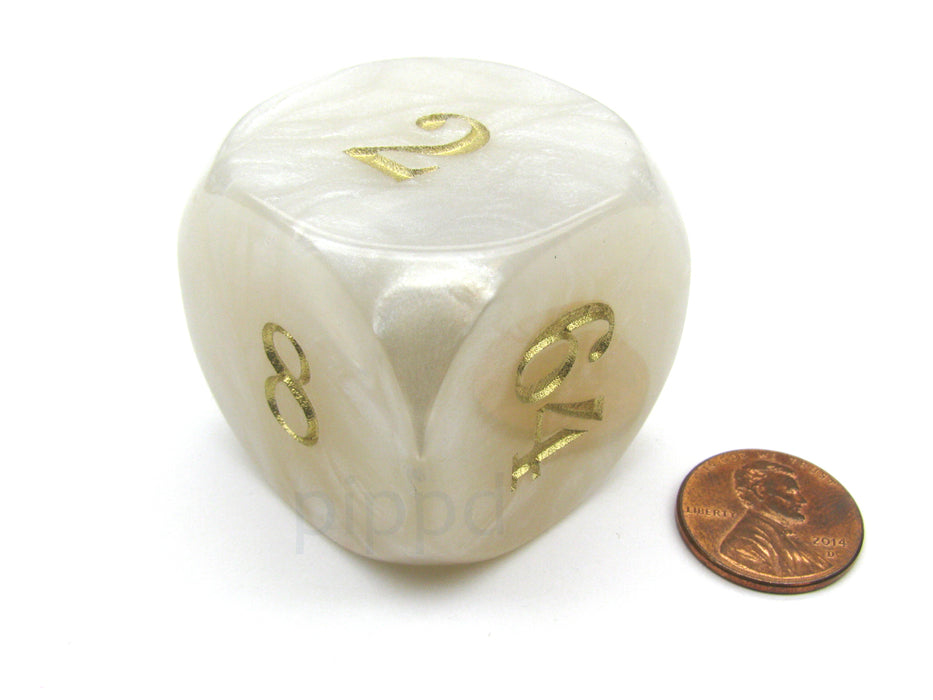 Jumbo Backgammon 36mm Doubling Cube Dice - White