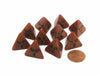 Set of 10 D4 18mm Olympic Pearlized Dice - Bronze with Black Numbers