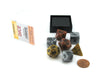 Polyhedral 7-Die Dice Set-Olympic Pearlized Gold Silver and Bronze