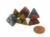 Set of 6 D4 18mm Olympic Pearlized Dice - 2 Each of Gold Silver and Bronze