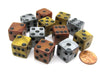 Set of 12 D6 16mm Olympic Pearlized Dice - 4 Each of Gold Silver and Bronze