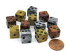Pack of 12 Olympic Pearlized 12mm D6 Dice - 4 Each of Gold Silver Bronze