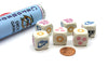 Carousel Dice Game 6 Dice Set with Travel Tube and Instructions