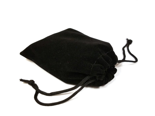 3" x 4" Soft Drawstring Gaming Pouch Dice Bag - Black