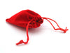 3" x 4" Soft Drawstring Gaming Pouch Dice Bag - Red
