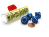 Set of 4 Place Value D10 Dice, 0 to 9000 - Blue with White Numbers