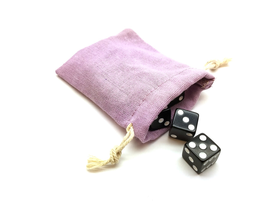 3"x4" Quality Cotton Drawstring Gaming Pouch Dice Bag - Purple